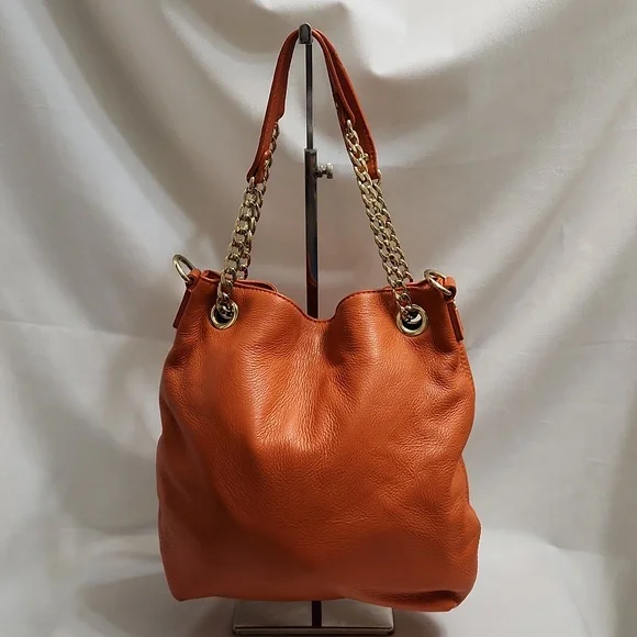 MICHAEL Michael Kors Orange Shoulder Bag with Chain Strap - Picture 7 of 16